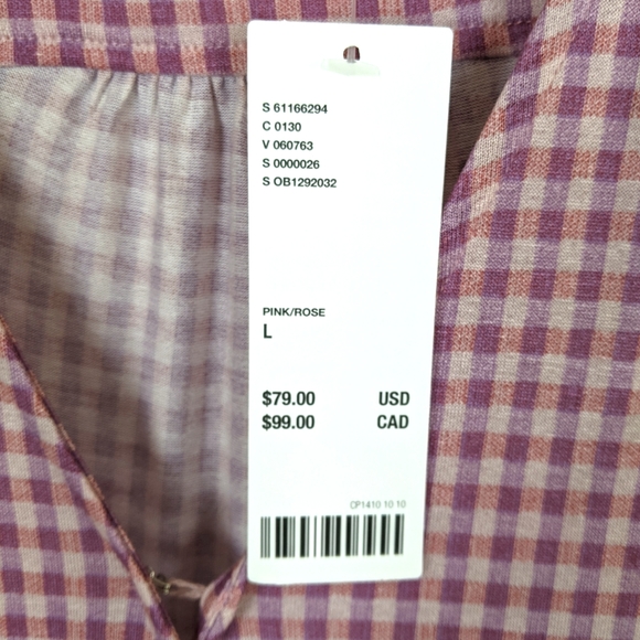 Urban Outfitters Zina Pink Check Sleeveless Wrap Midi Dres - Picture 15 of 15